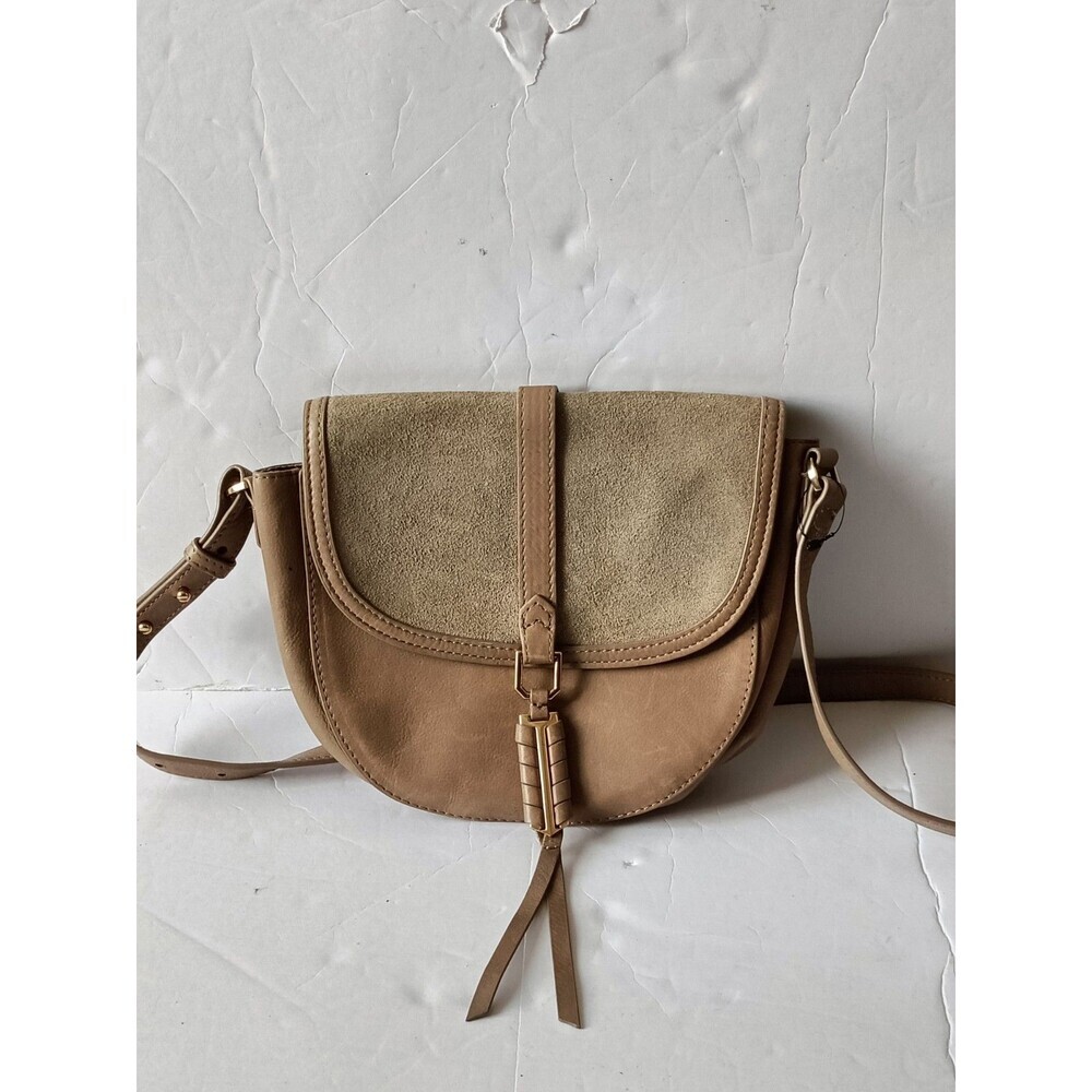 Stella & Dot Covet Sloane Leather Suede Crossbody Bag Adjustable Strap